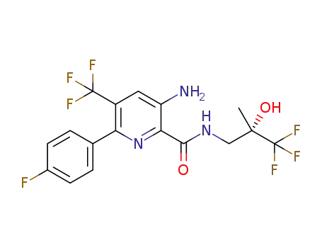 3-amino-6-(4-fluorophenyl)-5-trifluoromethylpyridine-2-carboxylic acid ((S)-3,3,3-trifluoro-2-hydroxy-2-methylpropyl)amide