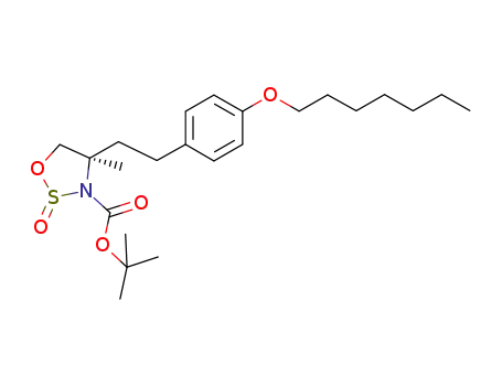 (R)-4-[2-(4-heptyloxy-phenyl)-ethyl]-4-methyl-2-oxo-[1,2,3]oxathiazolidine-3-carboxylic acid tert-butyl ester