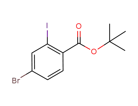 Molecular Structure of 944276-64-6 (4-bromo-2-iodo-benzoic acid tert-butyl ester)