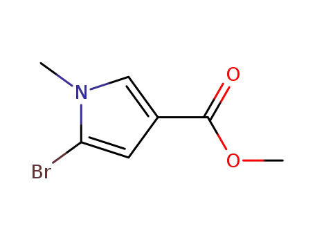 Molecular Structure of 1044852-21-2 (methyl 5-bromo-1-methyl-1H-pyrrole-3-carboxylate)