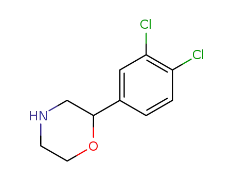 Molecular Structure of 390408-07-8 (2-(3,4-Dichloro-phenyl)-morpholine hydrochloride)