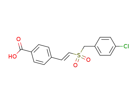 Molecular Structure of 334969-03-8 (4-[(1E)-2-[[(4-CHLOROPHENYL)METHYL]SULFONYL]ETHENYL]-BENZOIC ACID)