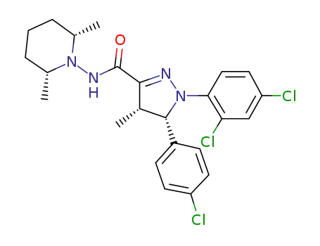 (4S,5S)-5-(4-chlorophenyl)-1-(2,4-dichlorophenyl)-N-(cis-2,6-dimethylpiperidin-1-yl)-4-methyl-4,5-dihydro-1H-pyrazole-3-carboxamide