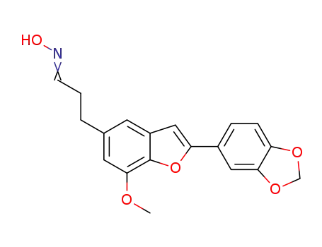 3-[2-(1,3-benzodioxol-5-yl)-7-methoxy-1-benzofuran-5-yl]propanal oxime