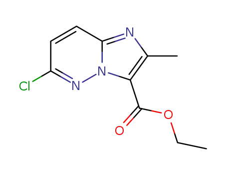 Molecular Structure of 14714-18-2 (6-Chloro-2-methylimidazo[1,2-b]pyridazine-3-carboxylic acid ethyl ester)