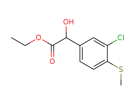 (3-chloro-4-methylsulfanyl-phenyl)hydroxyacetic acid ethyl ester