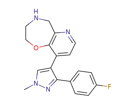 9-(3-(4-fluorophenyl)-1-methyl-1H-pyrazol-4-yl)-2,3,4,5-tetrahydropyrido[2,3-f ][1,4]oxazepine