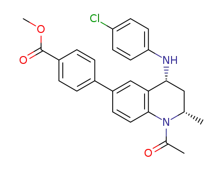 methyl 4-{(2S,4R)-1-acetyl-4-[(4-chlorophenyl)amino]-2-methyl-1,2,3,4-tetrahydro-6-quinolinyl}benzoate