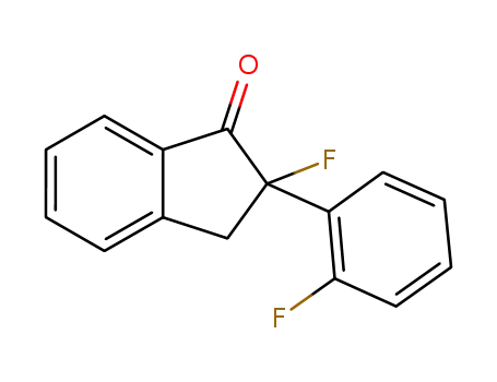 Molecular Structure of 1355165-72-8 (2-fluoro-2-(2-fluorophenyl)-2,3-dihydro-1H-inden-1-one)