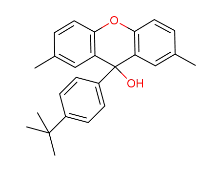 Molecular Structure of 862125-81-3 (2,7-dimethyl-9-(4-t-butyl)phenylxanthene-9-ol)