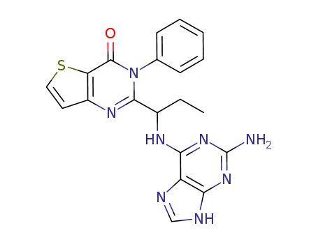 2-{1-[(2-amino-9H-purin-6-yl)amino]propyl}-3-phenylthieno[3,2-d]pyrimidin-4(3H)-one