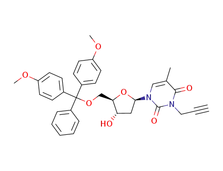 1-[2-deoxy-5-O-(4,4'-dimethoxytrityl)-β-D-ribofuranosyl]-3-(2-propynyl)thymine