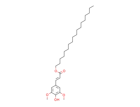 Molecular Structure of 1173709-52-8 (trans-octadecyl 3-(3,5-dimethoxy-4-hydroxyphenyl)propenoate)