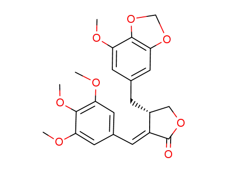 (S)-(E)-3-<5-Methoxy-3,4-(methylenedioxy)benzyl>-2-(3,4,5-trimethoxybenzylidene)butanolide