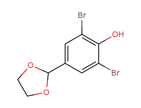 2,6-dibromo-4-(1,3-dioxolan-2-yl)phenol