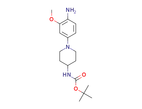 tert-butyl (1-(4-amino-3-methoxyphenyl)piperidin-4-yl)carbamate