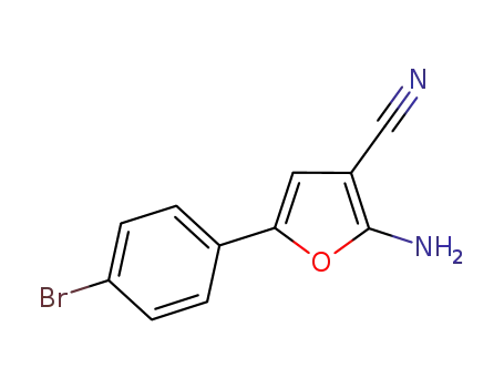 Molecular Structure of 26454-86-4 (2-Amino-5-(4-bromophenyl)furan-3-carbonitrile)