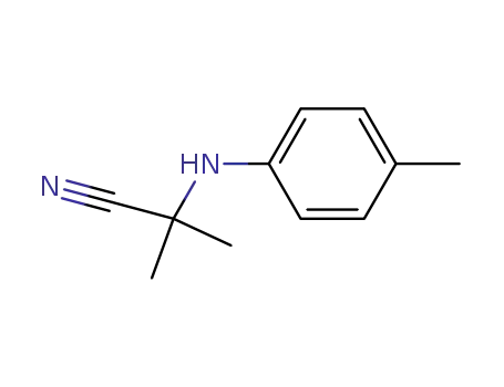 Molecular Structure of 101568-43-8 (2-Methyl-2-[(4-methylphenyl)amino]propanenitrile)