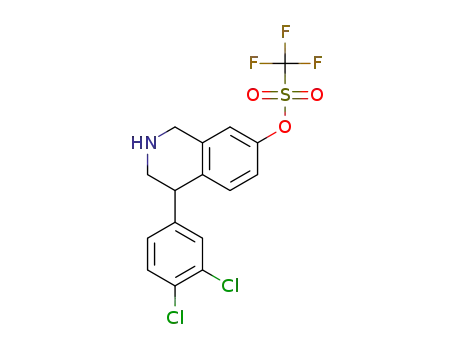 Molecular Structure of 1255925-09-7 (4-(3,4-dichlorophenyl)-1,2,3,4-tetrahydroisoquinolin-7-yl trifluoromethanesulfonate)