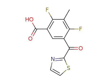 2,4-difluoro-3-methyl-5-(1,3-thiazol-2-ylcarbonyl)benzoic acid