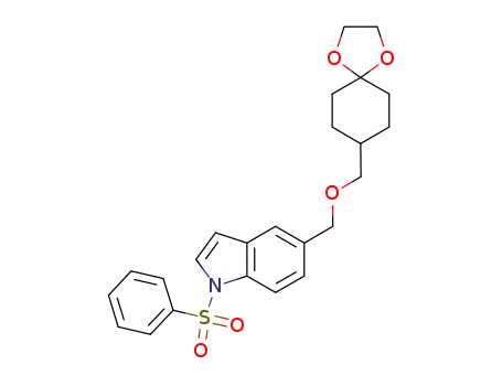 1-benzenesulfonyl-5-(1,4-dioxaspiro[4.5]dec-8-ylmethoxymethyl)-1H-indole