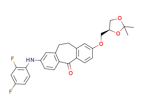 S-2-(2,4-difluorophenylamino)-8-(2,2-dimethyl-[1,3]dioxolan-4-ylmethoxy)-10,11-dihydro-dibenzo[a,d]cyclohepten-5-one