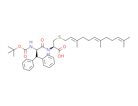 (6R,9R,13E,17E)-6-benzhydryl-2,2,14,18,22-pentamethyl-4,7-dioxo-3-oxa-11-thia-5,8-diazatricosa-13,17,21-triene-9-carboxylic acid