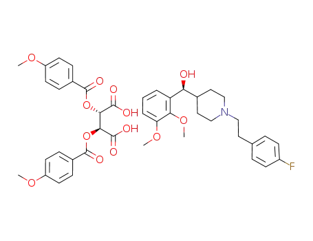 (S)-α-(2,3-dimethoxyphenyl)-1-[2-(4-fluorophenyl)ethyl]-4-piperidinemethanol, (2S,3S)-(+)-di-(p-anisoyl)-tartaric acid salt