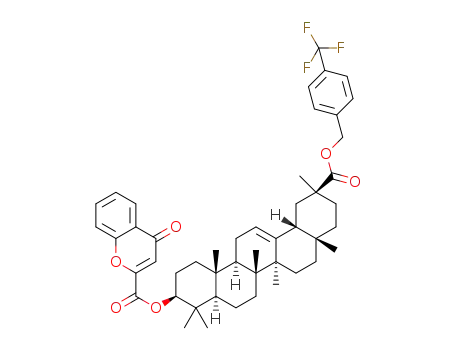 (4-(trifluoromethyl)benzyl) 3-O-(4-oxo-4H-1-benzopyran-2-carbonyl)-olean-12-en-30-oate