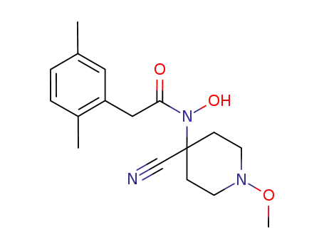N-(4-cyano-1-methoxy-piperidin-4-yl)-2-(2,5-dimethyl-phenyl)-N-hydroxy-acetamide