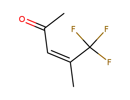 Molecular Structure of 162826-08-6 (3-Penten-2-one, 5,5,5-trifluoro-4-methyl-, (Z)-)