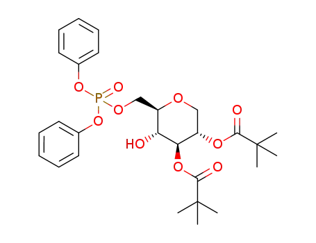 Molecular Structure of 1338660-88-0 (1,5-anhydro-2,3-dipivaloyl-6-diphenylphosphate-D-glucitol)