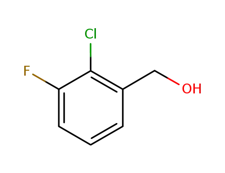 Molecular Structure of 96516-32-4 ((2-chloro-3-fluorophenyl)Methanol)