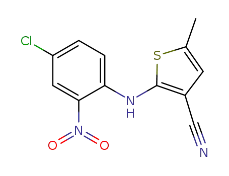 3-Thiophenecarbonitrile, 2-[(4-chloro-2-nitrophenyl)amino]-5-methyl-