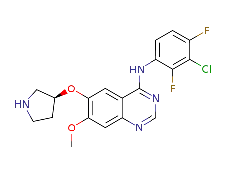 N-(3-chloro-2,4-difluorophenyl)-7-methoxy-6-((3S)-pyrrolidin-3-yloxy)quinazolin-4-amine