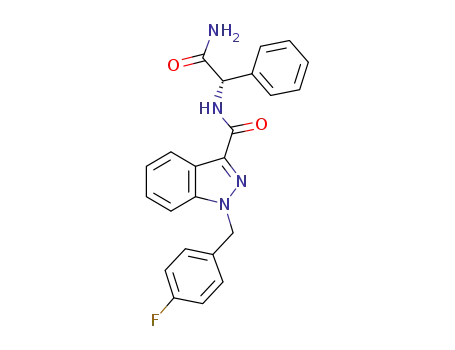 Molecular Structure of 1185282-02-3 (N-[(1S)-2-amino-2-oxo-1-phenylethyl]-1-(4-fluorobenzyl)-1H-indazole-3-carboxamide)