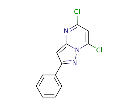 Molecular Structure of 1159982-72-5 (5,7-dichloro-2-phenylpyrazolo[1,5-a]pyrimidine)