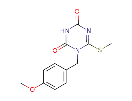 1,3,5-Triazine-2,4(1H,3H)-dione,
1-[(4-methoxyphenyl)methyl]-6-(methylthio)-