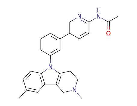 Molecular Structure of 1332448-20-0 (N-(5-(3-(2,8-dimethyl-3,4-dihydro-1H-pyrido[4,3-b]indol-5(2H)-yl)phenyl)pyridin-2-yl)acetamide)