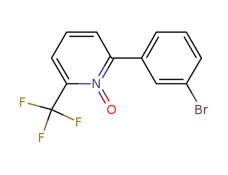 Molecular Structure of 923288-67-9 (Pyridine, 2-(3-bromophenyl)-6-(trifluoromethyl)-, 1-oxide)