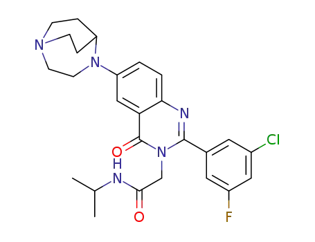 2-(6-(1,4-diazabicyclo[3.2.2]nonan-4-yl)-2-(3-chloro-5-fluorophenyl)-4-oxoquinazolin-3(4H)-yl)-N-isopropylacetamide