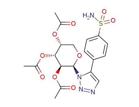 5-[p-(aminosulfonyl)phenyl]-1-(2',3',4'-tri-O-acetyl-β-D-arabinopyranosyl)-1H-1,2,3-triazole