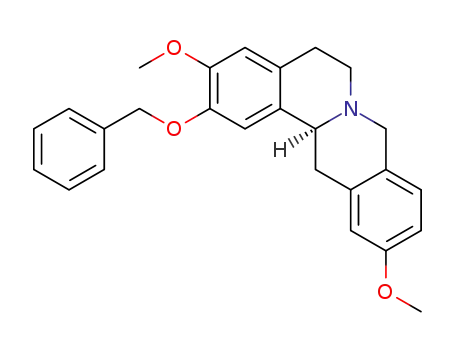 Molecular Structure of 1398120-70-1 ((S)-2-benzyloxy-3,11-dimethoxy-5,8,13,13a-tetrahydro-6H-dibenzo[a,g]quinolizine)