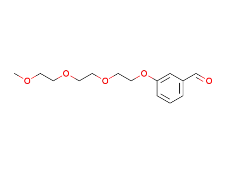 Molecular Structure of 868159-50-6 (3-(2-[2-(2-methoxy-ethoxy)-ethoxy]-ethoxy)-benzaldehyde)