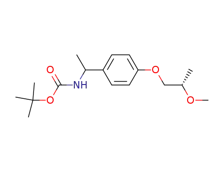 Molecular Structure of 942938-43-4 (tert-butyl [1-(4-{[(2S)-2-methoxypropyl]oxy}phenyl)ethyl]carbamate)