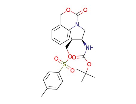 (3S,4S)-1-benzyloxycarbonyl-3-(tert-butoxycarbonyl)amino-4-(p-toluenesulfonyloxy)methylpyrrolidine