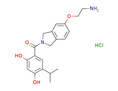 [5-(2-amino-ethoxy)-1,3-dihydro-isoindol-2-yl]-(2,4-dihydroxy-5-isopropyl-phenyl)-methanone hydrochloride