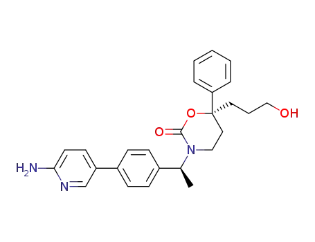 (R)-3-((S)-1-(4-(6-aminopyridin-3-yl)phenyl)ethyl)-6-(3-hydroxypropyl)-6-phenyl-1,3-oxazinan-2-one