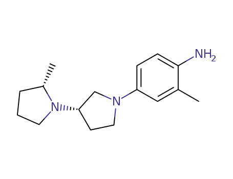Molecular Structure of 1056623-62-1 (2-methyl-4-(2-(2S)-methyl-[1,3'(3'S)]bipyrrolidinyl-1'-yl)-phenylamine)