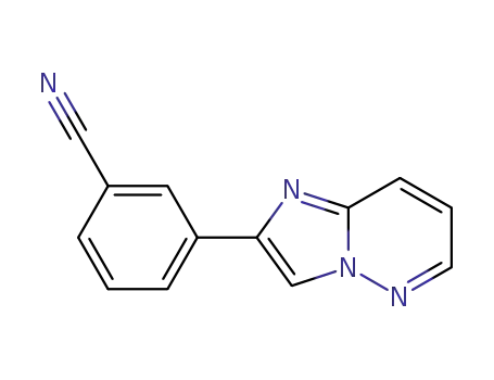 Molecular Structure of 1149380-46-0 (Benzonitrile, 3-imidazo[1,2-b]pyridazin-2-yl-)